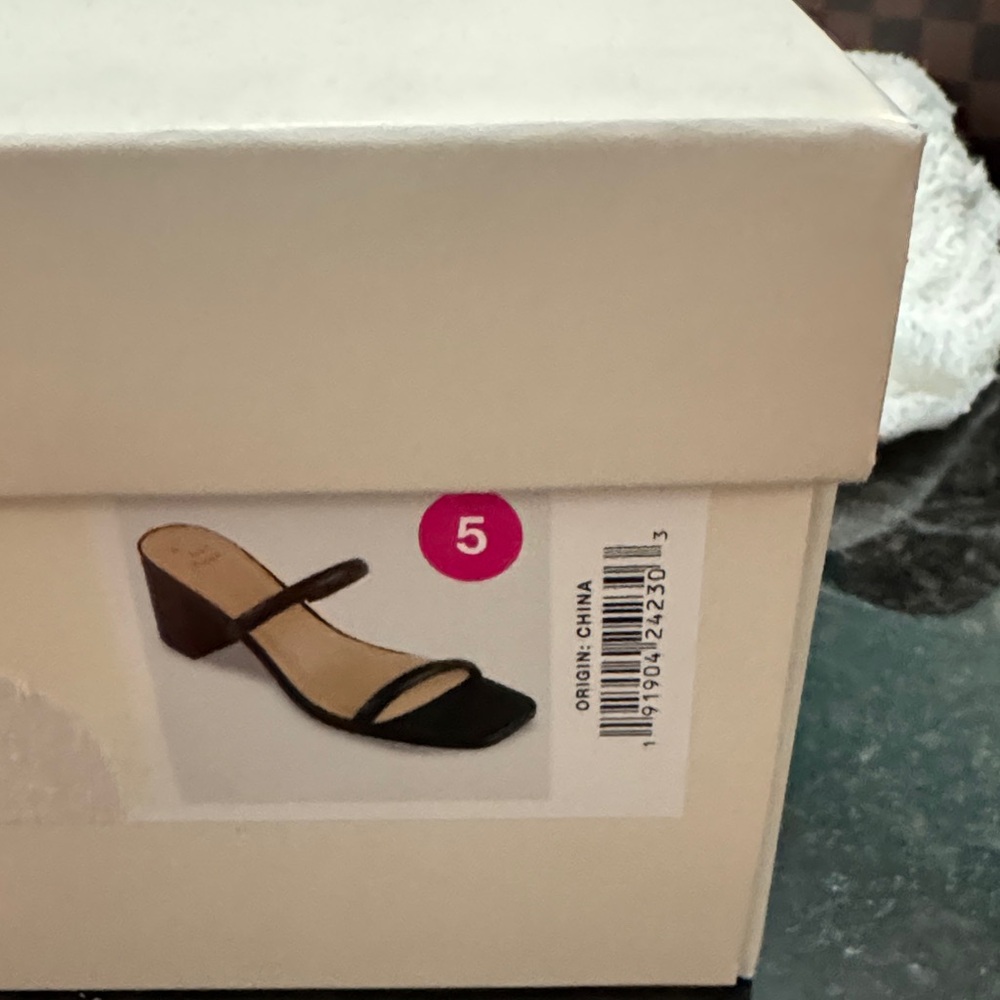 a new day Black Women's Block Heel Sandals